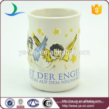 YScc0010-1 Taza del ala del ángel de la Navidad blanca